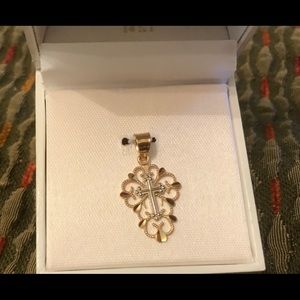 14kt filigree Cross. New with tag & gift box.
